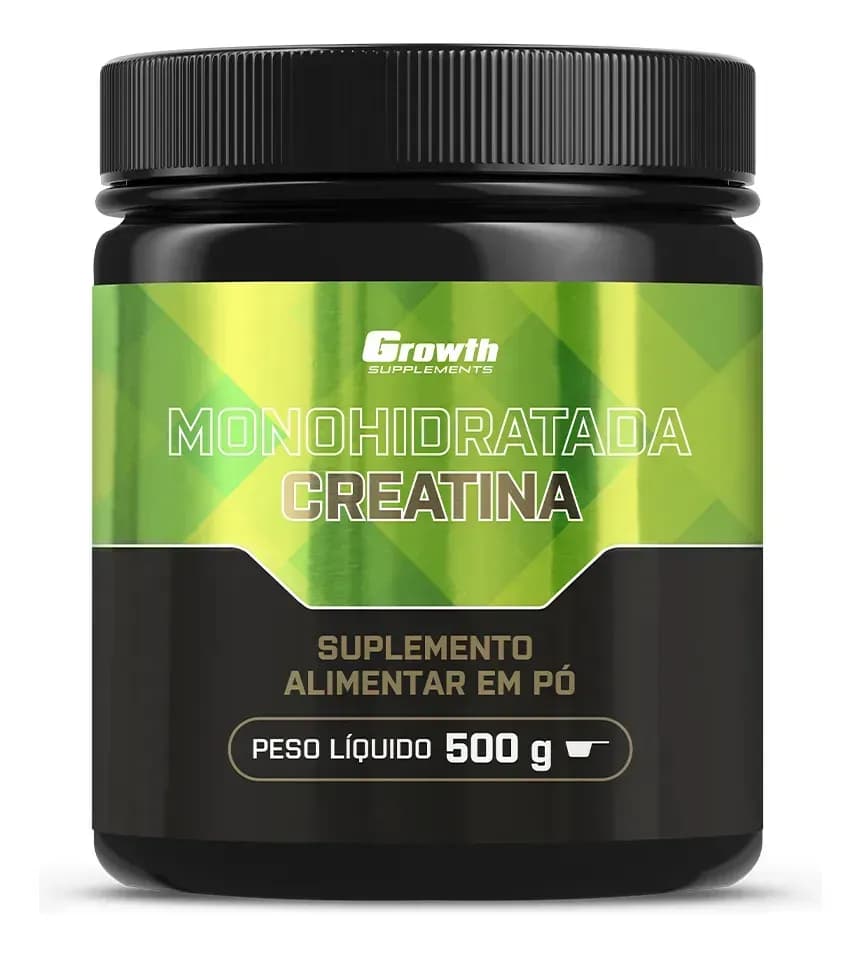 Creatina Monohidratada 500g Growth Supplements Sem Sabor Em Po