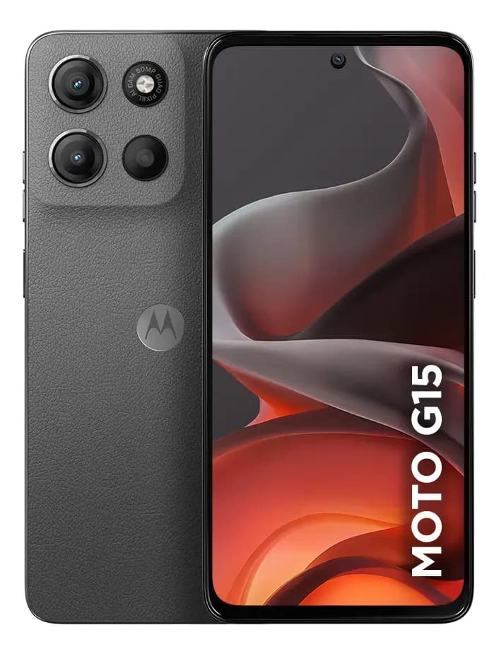 Smartphone Motorola Moto G15 256gb 12gb 4gb Ram8gb RAM Boost e Camera 50mp com Ai e Night Vision Bateria de 5200 Mah Tela Fhd 67 com Superbrilho NFC Grafite