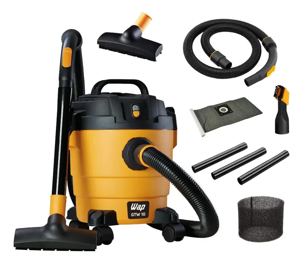 Aspirador de Po e Agua Wap Gtw 10 Compacto 1400w 10 Litros Amarelo