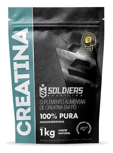Creatina 1kg Suplemento Monohidratada Em Po 100 Pura Soldiers Nutrition